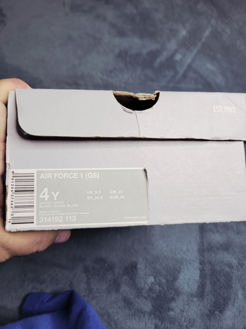 Nike Air Force 1 Low Triple Black GS (2008 Release) Size 4Y w/ OG Box - Picture 7 of 7